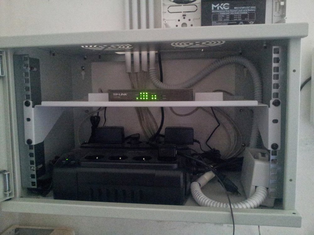 Armadio rack e impianto di rete realizzato